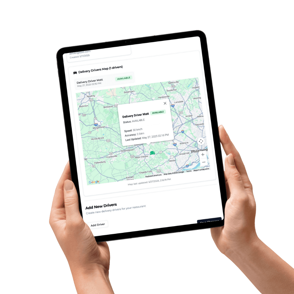 Customer delivery tracking experience