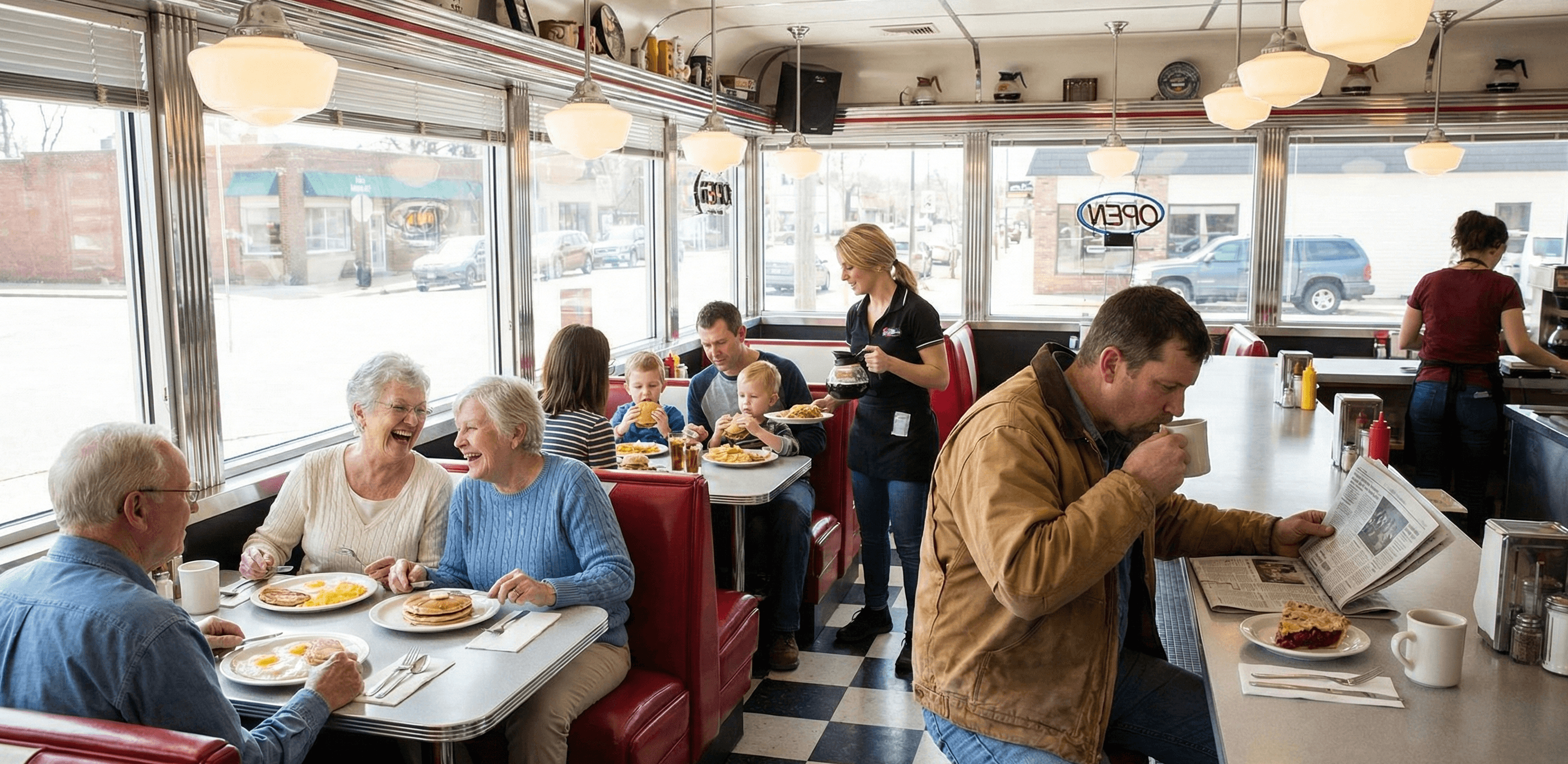Classic diner with Dinevate ordering system