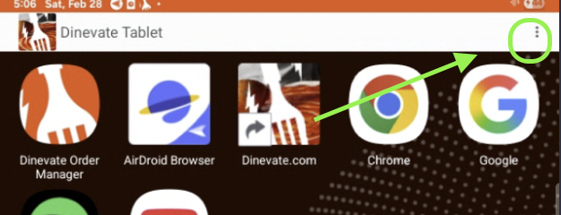 Tap the three dots in the top-right corner